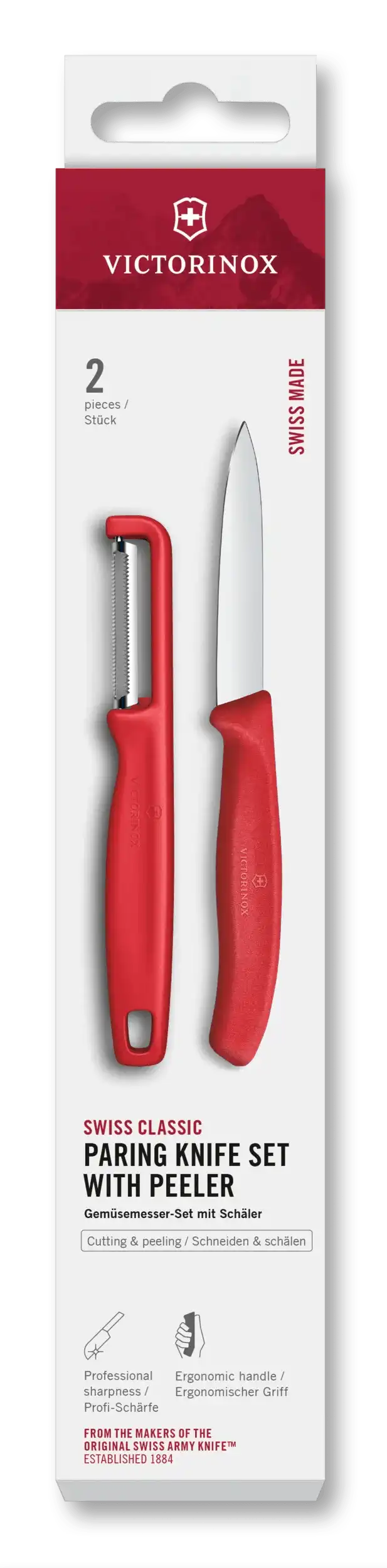 Swiss Classic Paring Knife Set with I-Peeler, 2 Pieces, 3 in